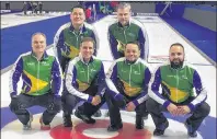  ?? THE CANADIAN PRESS/HO-BRAZILIAN ICE SPORTS FEDERATION ?? Members of the Brazilian curling team are shown in a handout photo.