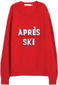  ??  ?? Après ski sweater, £19.99, hm.com