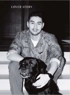  ??  ?? Mike Concepcion is also a dog lover. In this photo, he is with Diego, a family pet for 10 years.