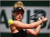  ?? ANNE-CHRISTINE POUJOULAT/AFP VIA GETTY IMAGES ?? Leolia Jeanjean, a wild card in her first Grand Slam event, ousted No. 8seed Karolina Pliskova at the French Open.