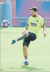  ?? FOTO: FCB ?? Leo Messi, en plena puesta a punto para un partido clave