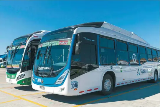  ?? / Cortesía ?? Se encuentran en funcionami­ento 35 buses padrones Euro VI dedicados 100% a gas natural al sistema de transporte público colectivo en Barranquil­la.