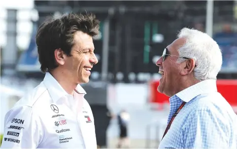  ??  ?? Toto Wolff/Left & Lawrence Stroll/Right