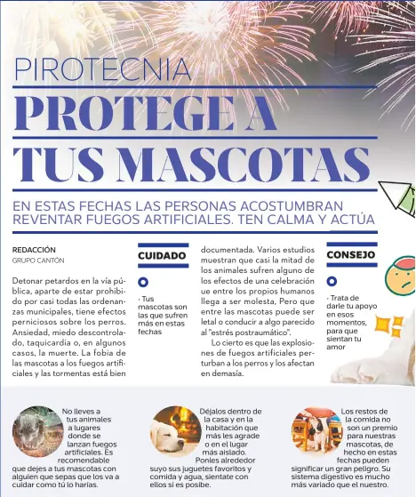 Cuidado con los fuegos artificiales y los petardos! Pueden afectar