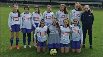  ??  ?? The triumphant Tombrack United girls before their clash with Arklow Town.