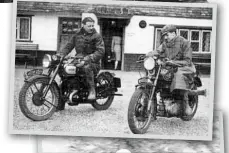  ??  ?? Right: Magazine test ride of the EMC 350 in 1948 with Motor
Cycling editor Cyril Quantrill.