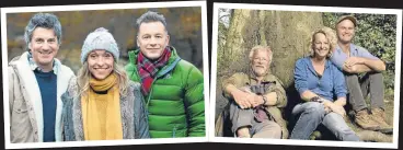  ??  ?? 2016: Chris Packham, right, with Martin Hughes-Games and Michaela Strachan.
2006: Bill Oddie, Kate Humble and Simon King presented the first series.