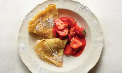  ?? ?? Berry on top: Lemon pancakes with strawberry sauce. Photograph: Jonathan Lovekin/The Observer