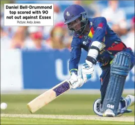  ?? Picture: Andy Jones ?? Daniel Bell-Drummond top scored with 90 not out against Essex