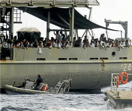  ??  ?? People smugglers who have grown wealthy sending refugees to Europe are hoping to send a surge of boats to Australia in an attempt to overwhelm its border protection systems, a former smuggler says.