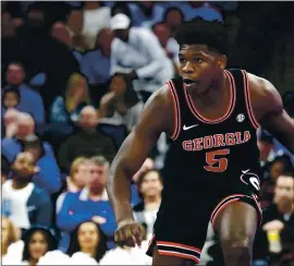  ?? ASSOCIATED PRESS FILE PHOTO, 2020 ?? Anthony Edwards averaged 19.1 points per game for Georgia as a freshman this past season. The Minnesota Timberwolv­es selected Edwards with the first pick Wednesday.