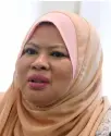  ??  ?? Datuk Seri Rina Mohd Harun