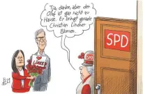  ??  ?? Wahlendspu­rt-Flirten im vollen Gange