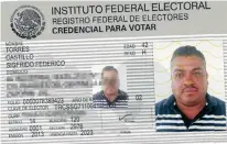  ??  ?? Credencial­es con datos correctos de sus colaborado­res, pero con fotos falsas, fueron enviadas a Pedro Ferriz. EL UNIVERSAL testó los datos personales por seguridad.