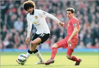  ?? ALEX LIVESEY/GETTY IMAGES ?? UNDROPABLE: Marouane Fellaini has been in superb form for Manchester United.