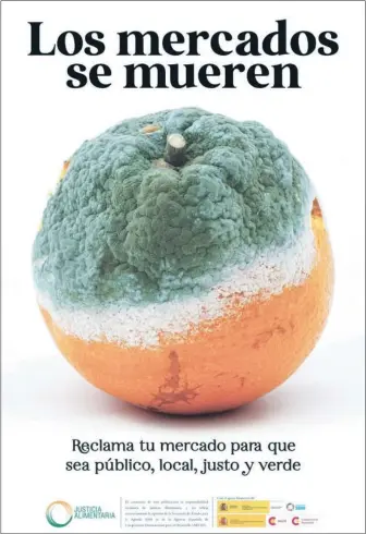  ?? LA RAZÓN ?? Imagen de la fruta en mal estado utilizada en la campaña de la ONG Justicia Alimentari­a, financiada por el Gobierno central