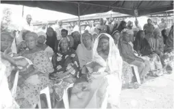  ??  ?? Cross section of people with eye attended to during the Programme problem waiting to be