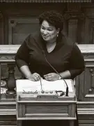  ?? Nicole Craine / New York Times ?? Stacey Abrams played a major role in flipping Georgia from red to blue.