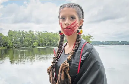  ?? PJ LEROUX ?? Belle Bailey is among hundreds of performers who performed in a virtual powwow as part of National Indigenous Peoples Day.