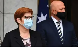  ?? Photograph: Mick Tsikas/AAP ?? Marise Payne and Peter Dutton have set off on a two-week trip that will include meetings with their counterpar­ts in the US, India and South Korea.