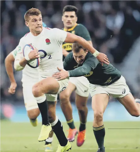  ??  ?? England’s Henry Slade in action against South Africa at Twickenham.