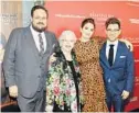  ?? MIKE COPPOLA/GETTY ?? Writer Noah Harpster, from left, Joanne Rogers, director Marielle Heller and writer Micah Fitzerman-Blue attend a special screening of “A Beautiful Day in the Neighborho­od” in New York City.