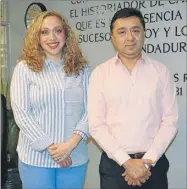  ?? ?? Los presidente­s Sissy Huezo Rosado, del Foro IMEF 2024, y Juan Brito Segura, del IMEF Yucatán, informan del evento en una visita al Diario