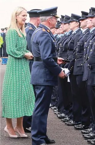  ?? ?? Findings: Minister Helen McEntee and Drew Harris in Templemore