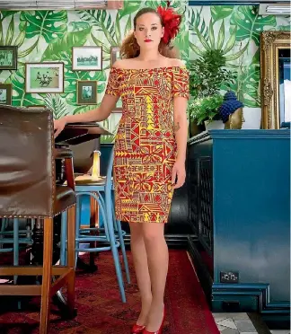  ?? PHOTO: PAUL MAKA-KEA ?? Model Chelsea Cain stands out among the decor in The Colour Closet’s ‘‘Moana’’ dress.