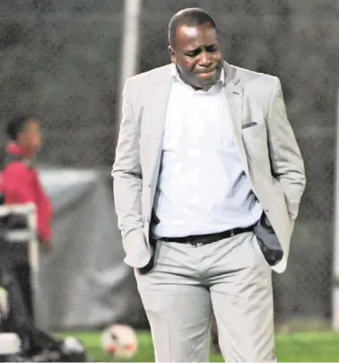  ??  ?? WANTS MORE FROM HIS TEAM: Stanley Menzo is demanding a positive reaction when Ajax host neighbours Cape Town City at the Cape Town Stadium.