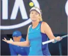  ?? DITA ALANGKARA/ASSOCIATED PRESS ?? CoCo Vandeweghe reacts after defeating No. 1 seed Angelique Kerber 6-3, 6-2 during their fourth-round match at the Australian Open.