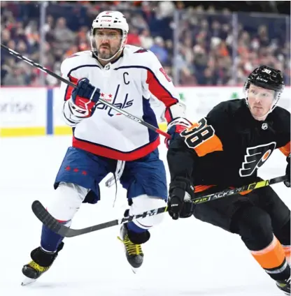  ?? DERIK HAMILTON/AP ?? Dominik Hasek had some choice words for Capitals star Alex Ovechkin (left), who is a supporter of Vladimir Putin.