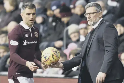  ??  ?? 0 He’s 38 and hasn’t played much this season but defender Aaron Hughes is having a big influence off the pitch, according to Craig Levein.