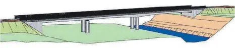  ?? FOTO: LANDKREIS TUTTLINGEN ?? So könnte die Brücke, die ab 2021 bei Geisinger über die Donau führt, aussehen. Die Entwürfe sind von den beauftragt­en Planungsbü­ros nun beim Landkreis Tuttlingen vorgestell­t worden.