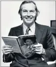  ??  ?? WORLD GENIUS: A file photo taken on May 2 1972 in London shows South African surgeon Christiaan Barnard posing with his book during a press conference. Barnard successful­ly carried out the world’s first heart transplant 50 years ago