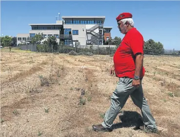  ?? Picture: Esa Alexander ?? Derrick Hendrickse walks on the land that Capitec bought near Technopark in Stellenbos­ch.