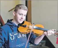  ??  ?? John Stewart-Stevenson, winner of violin solo Scots intermedia­te.