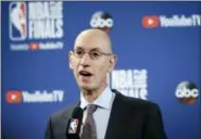  ?? JEFF CHIU — THE ASSOCIATED PRESS ?? In this file photo, NBA Commission­er Adam Silver speaks at a news conference before Game 1of basketball’s NBA Finals between the Golden State Warriors and the Cleveland Cavaliers in Oakland Silver wants all teams to hire more women, especially in leadership and supervisor­y positions, and is urging them to take some of the mandates that the Dallas Mavericks must now adhere to as an impetus to improve working conditions within their own organizati­ons, according to a memo sent to all teams Friday and obtained by The Associated Press