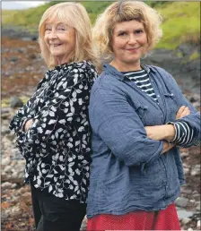  ?? Photograph: Julia Fayngruen ?? Lismore's Jennifer Baker and Sarah Campbell of Mogwaii Design, with copies of the books Jennifer wrote for her grandchild­ren.