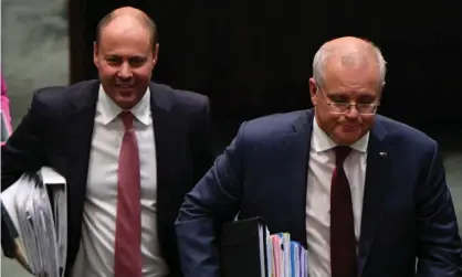  ?? Photograph: Mick Tsikas/AAP ?? Even as the review of the Corporatio­ns Act kicks off, Treasurer Frydenberg is in the process of adding to its weight with new protection­s for company directors.