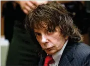  ?? JAE C. HONG/ASSOCIATED PRESS ?? Music producer Phil Spector, convicted of murdering actress Lana Clarkson in 2003, awaits his sentencing in a Los Angeles courtoom in 2009.