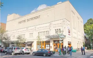  ??  ?? Theatre Outremont, on Bernard Ave., is a cultural staple in the area. Built in the late 1920s, it operated as both a movie theatre and concert hall. Its historical significan­ce is acknowledg­ed not only in Quebec, but beyond its borders since it was...