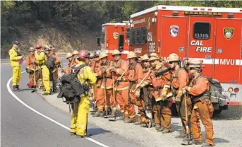  ?? BEN MARGOT AP FILE ?? California is finding it difficult to hire sufficient wildland firefighte­rs amid the coronaviru­s outbreak.