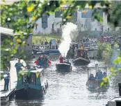  ?? PHOTO: PETER SANDGROUND/SCOTTISH CANALS ?? Boats at Kirkintill­och, a scene from an earlier flotilla.