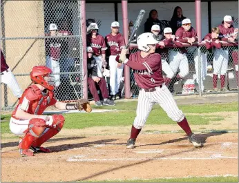  ?? Graham Thomas/Siloam Sunday ?? Siloam Springs third baseman Chance Hilburn takes a cut against Clarksvill­e in a game on March 13. The Panthers are scheduled to host Russellvil­le at 5 p.m. Tuesday in a 5A/6A District 1 game.