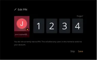  ??  ?? Like Netflix, you can set up other users and protect access with a secure PIN.