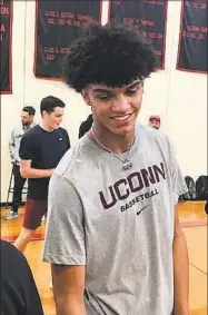  ?? David Borges / Hearst Connecticu­t Media ?? Andre Jackson, who committed to UConn on Oct. 2, is expected to be at the school’s First Night festivitie­s on Friday.