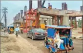  ?? XINHUA ?? The Lahore rail transit project, one of the first projects under the China-Pakistan Economic Corridor strategy, is under constructi­on in July, 2016.