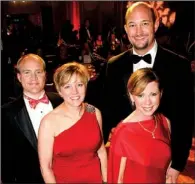  ??  ?? Mark and ACH President Marcy Doderer with eighth annual Miracle Ball chairmen
Patrick and Jennifer Schueck