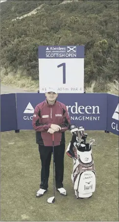  ??  ?? Paul Lawrie stands on the first tee of the castle Stuart golf links, venue for the 2013 aberdeen asset Management Scottish Open